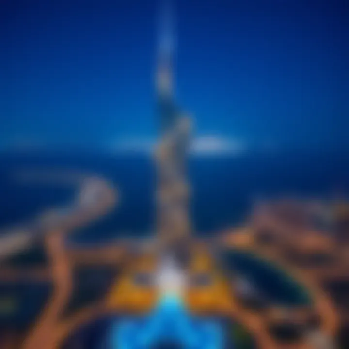 Aerial view of Al Aneeqa Tower showcasing its innovative design