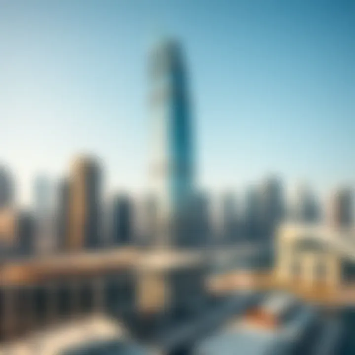 Skyline view depicting the Azure Building amidst other architectural marvels
