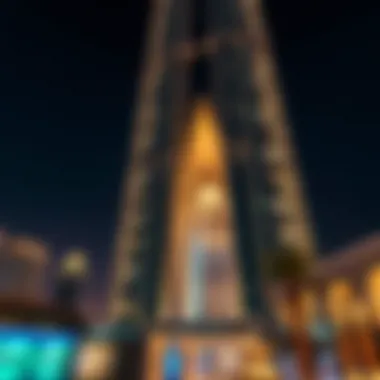 Architectural details of Burj Al Safa showcasing modern design