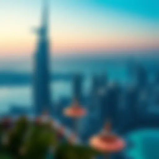 Stunning view of Burj Al Safa against the Dubai skyline