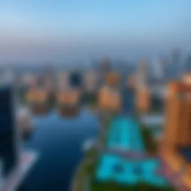 Aerial view highlighting the integration of Creek Residences within the Dubai skyline