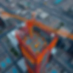 Aerial view of Creek Tower under construction showcasing its grandeur