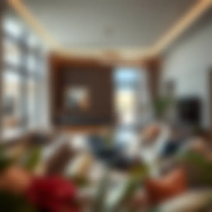 Spacious living area showcasing modern interiors