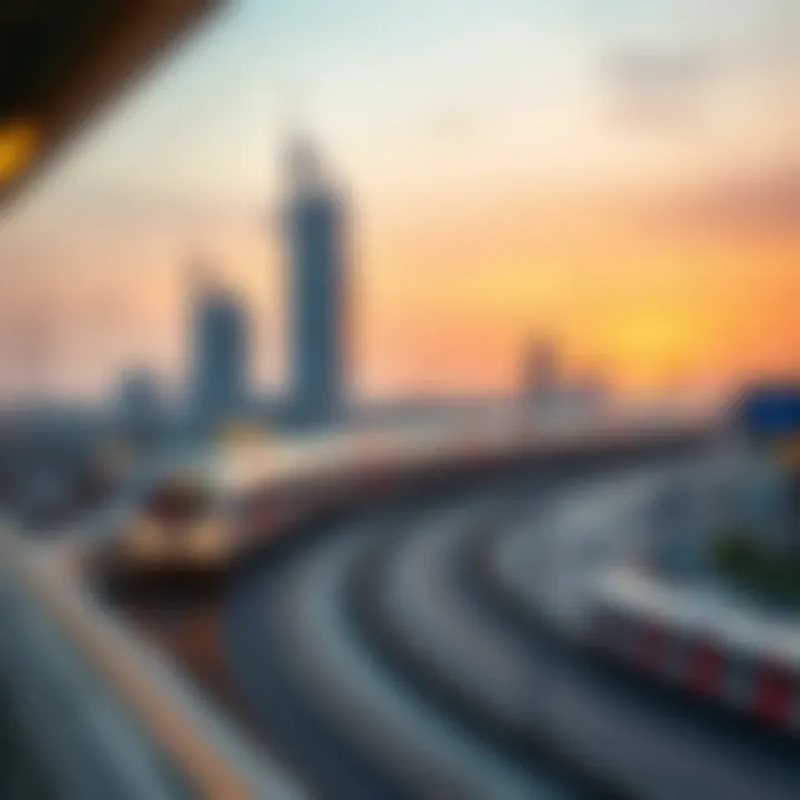 Infographic illustrating the major routes of the Etihad Rail network across the UAE.