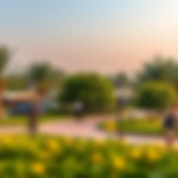 Community park in Bsbass Al-Khalidiya filled with greenery and recreational spaces