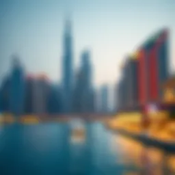 The stunning skyline of Dubai with iconic skyscrapers.