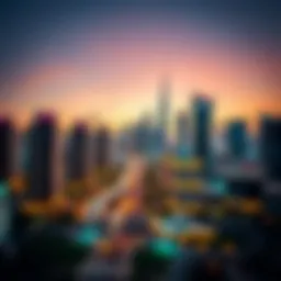 Stunning view of Jannat Midtown's skyline at dusk