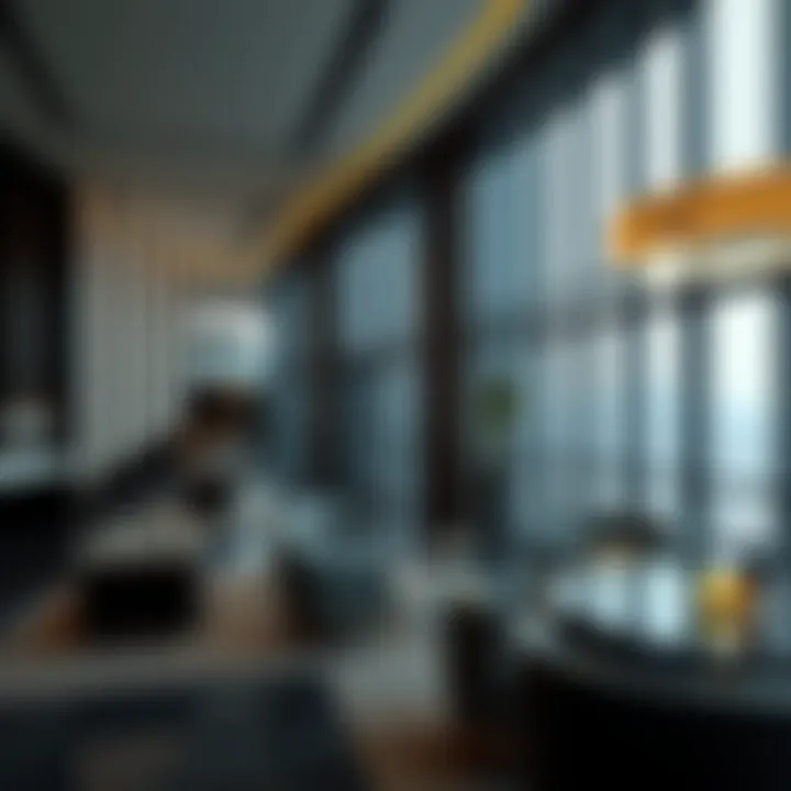 Interior design elements highlighting modern aesthetics of Opera Tower