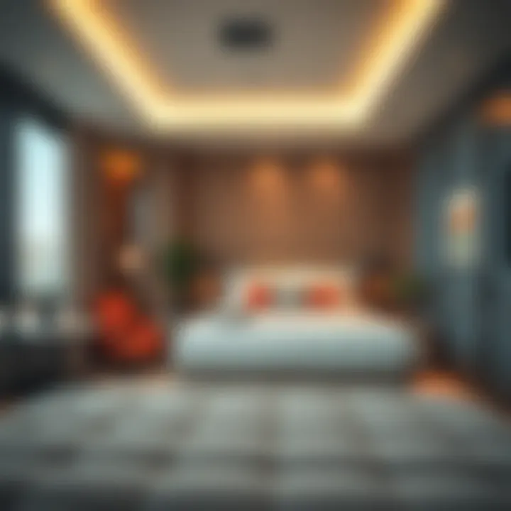 A cozy partitioned space demonstrating efficient use of area