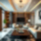 A stylish partition room showcasing modern decor in Dubai