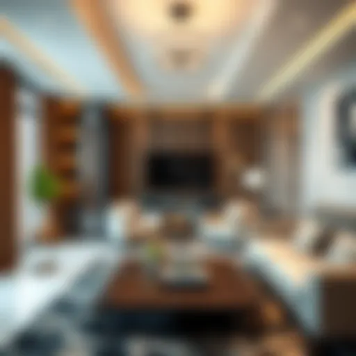 A stylish partition room showcasing modern decor in Dubai