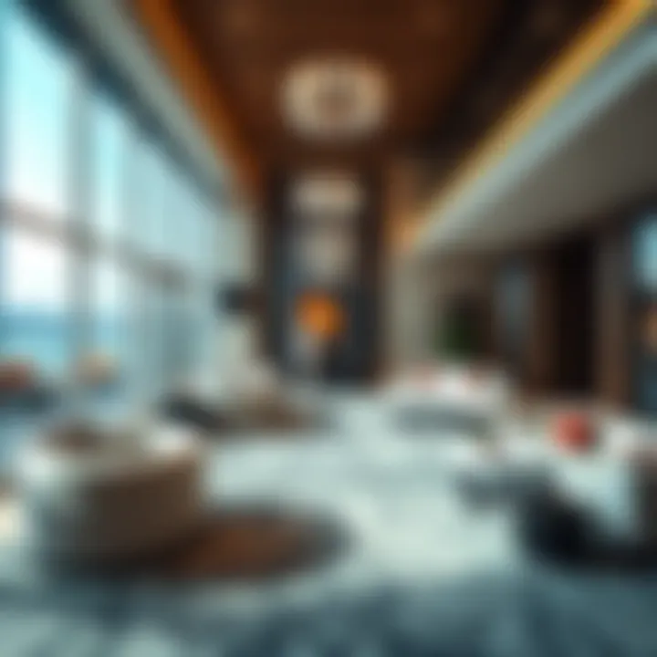 Luxurious interior of the Marina Plaza Building highlighting premium amenities