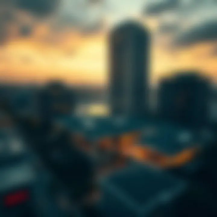 An overview of the surrounding area emphasizing real estate trends and investment opportunities