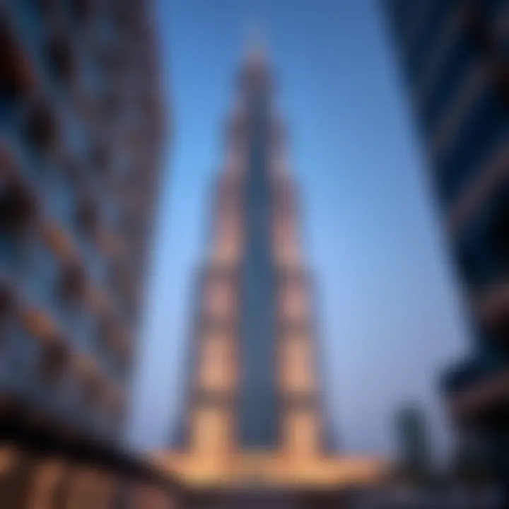 Close-up of the architectural details of Zumurud Tower