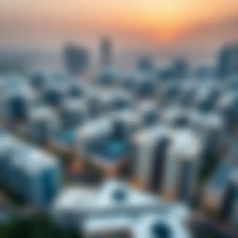 Aerial view of Zabeel showcasing modern residential buildings