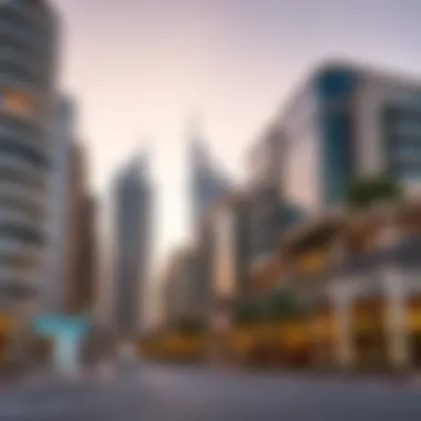 Modern architectural designs of Jebel Ali's commercial buildings
