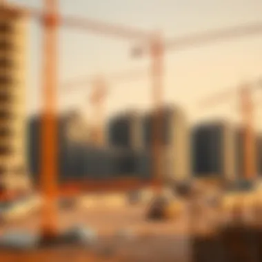 Real Estate Development in Progress Construction site showcasing ongoing real estate development