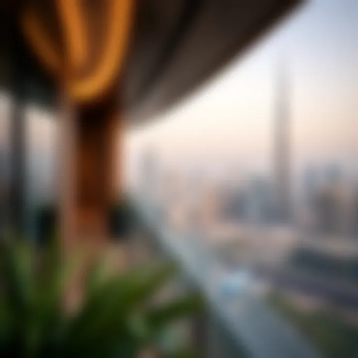 Panoramic view of Dubai skyline from Phoenix Plaza