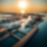 Aerial view showcasing the stunning waterfront of Port de la Mer
