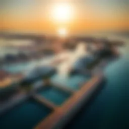 Aerial view showcasing the stunning waterfront of Port de la Mer