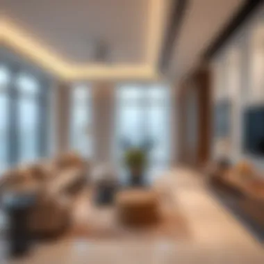 Sophisticated Interiors of Port de la Mer Luxury apartment interiors at Port de la Mer highlighting modern design