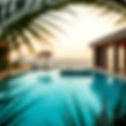 Luxurious private pool with a stunning view