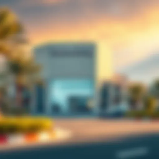 Tasjeel Motor City exterior view showcasing the modern facility