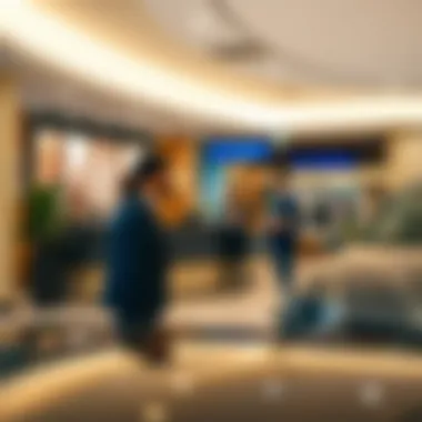 Reception area of Tasjeel Motor City with staff assisting customers