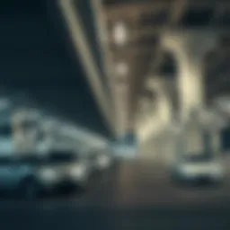 Modern parking facility in Dubai