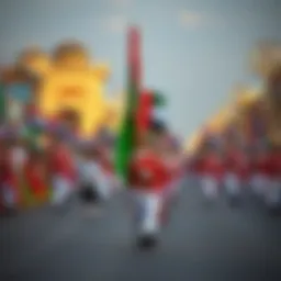 Festive parade celebrating UAE National Day