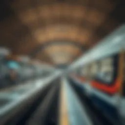Dubai Metro station during peak hours