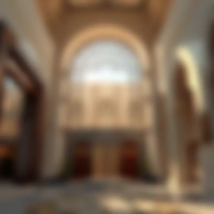 Architectural view of Al Khail Gate showcasing diverse partition styles