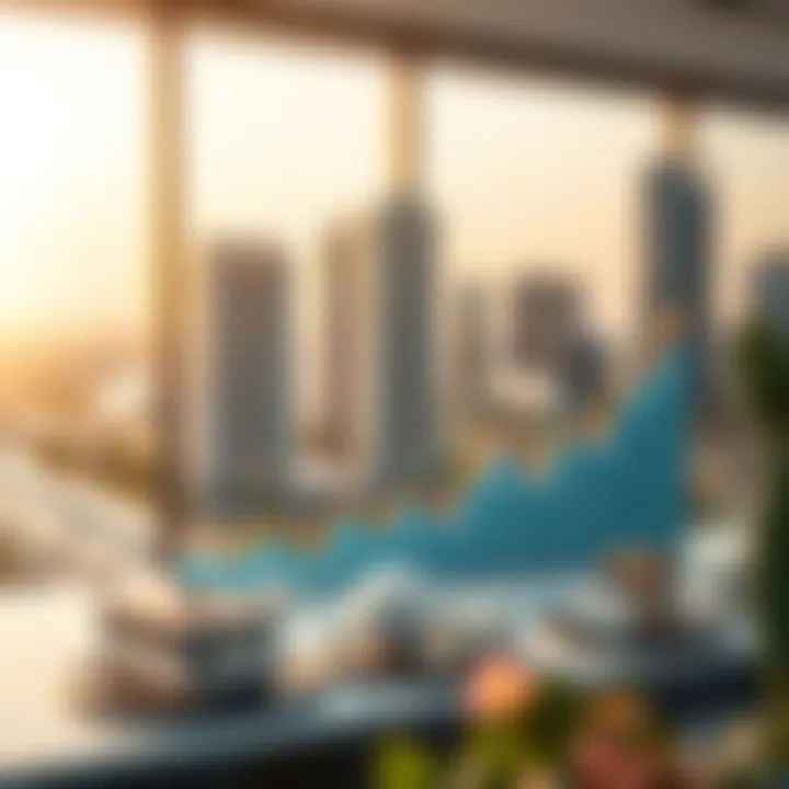 A graph depicting trends in Dubai's real estate market